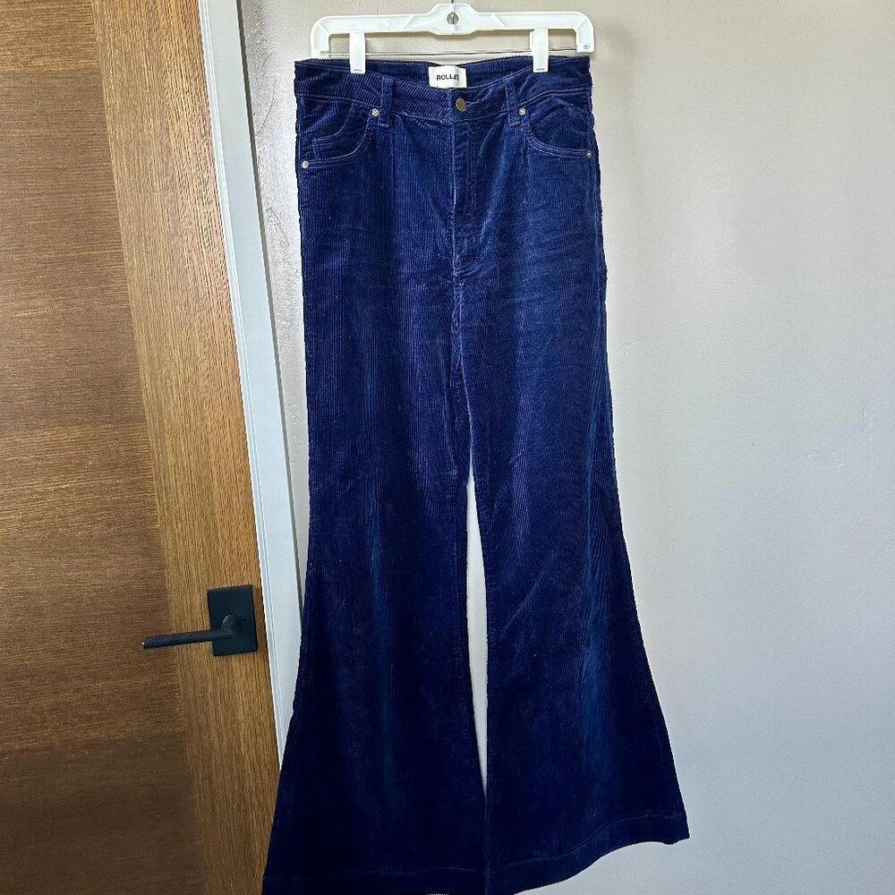 ROLLAS East Coast Flare Jeans - Corduroy Blue